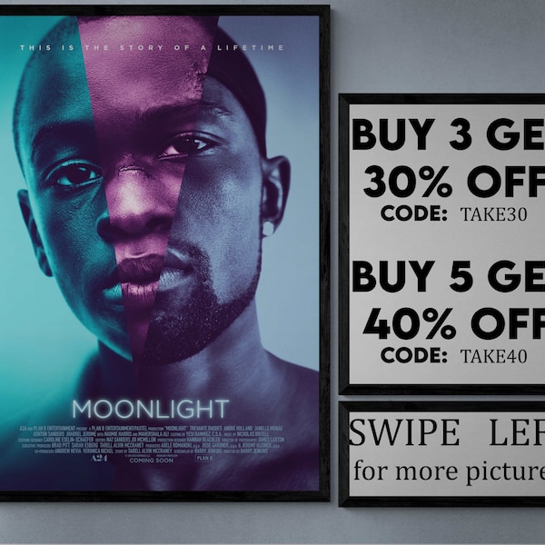 Moonlight - movie/show poster wall art - printed & shipped #753