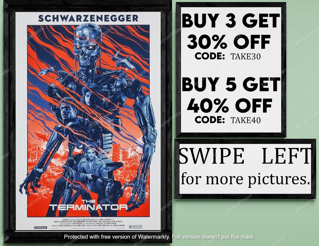 Terminator Display Picture Terminator Movie/show Poster Wall Art Printed & Shipped 339 - Etsy