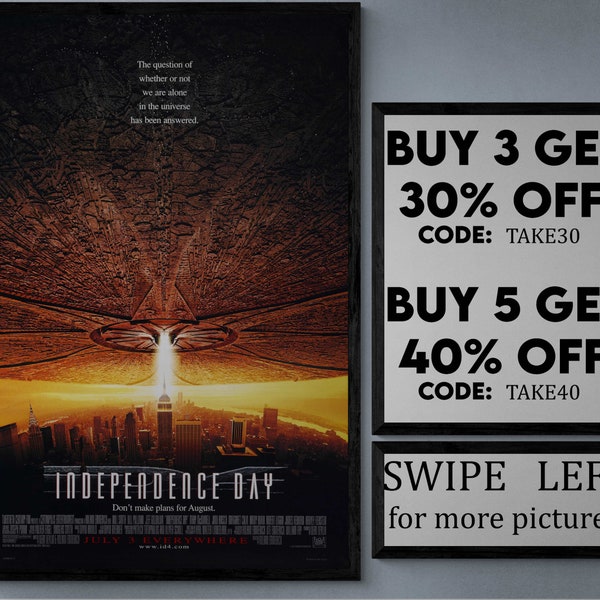 Independence day - movie/show poster wall art - printed & shipped #564