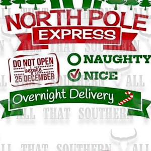 MONEY CARD North Pole Gift Tag PNG File  (digital download only) Christmas