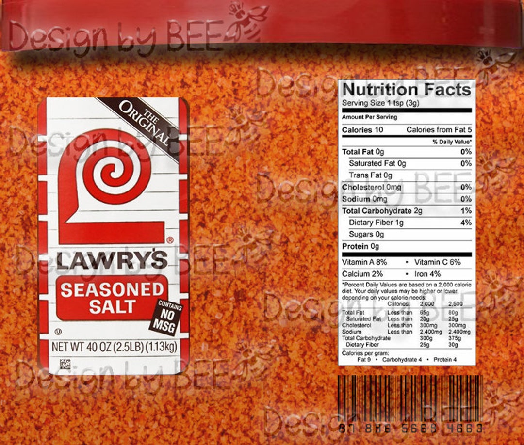 Lawry's Seasoned Salt Design PNG digital Download Only Etsy