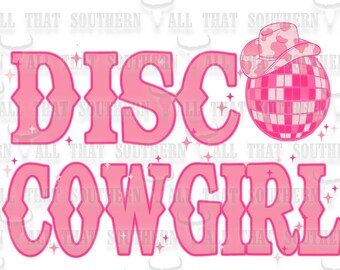 Disco Cowgirl png (digital download only)