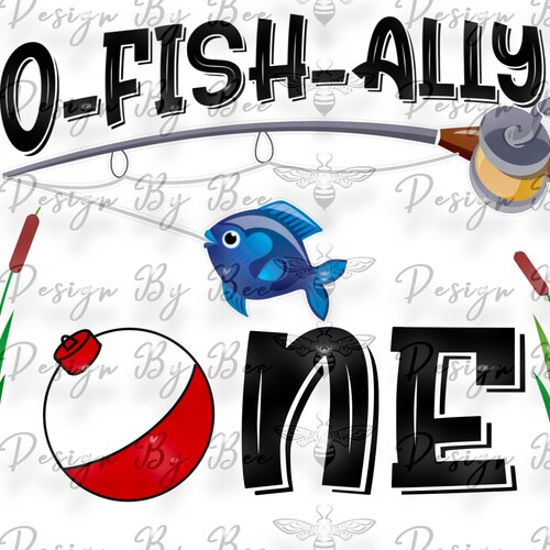 O-fish-ally One PNG digital Download Only First Birthday - Etsy