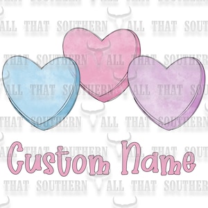 Custom Candy Heart Names psd file Photoshop (digital download only)