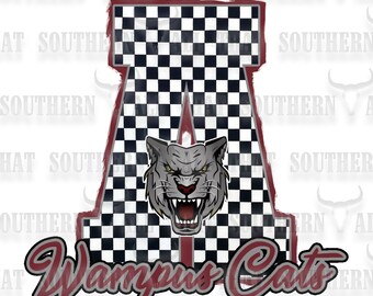 Retro Atoka Wampus Cats png (solo descarga digital)