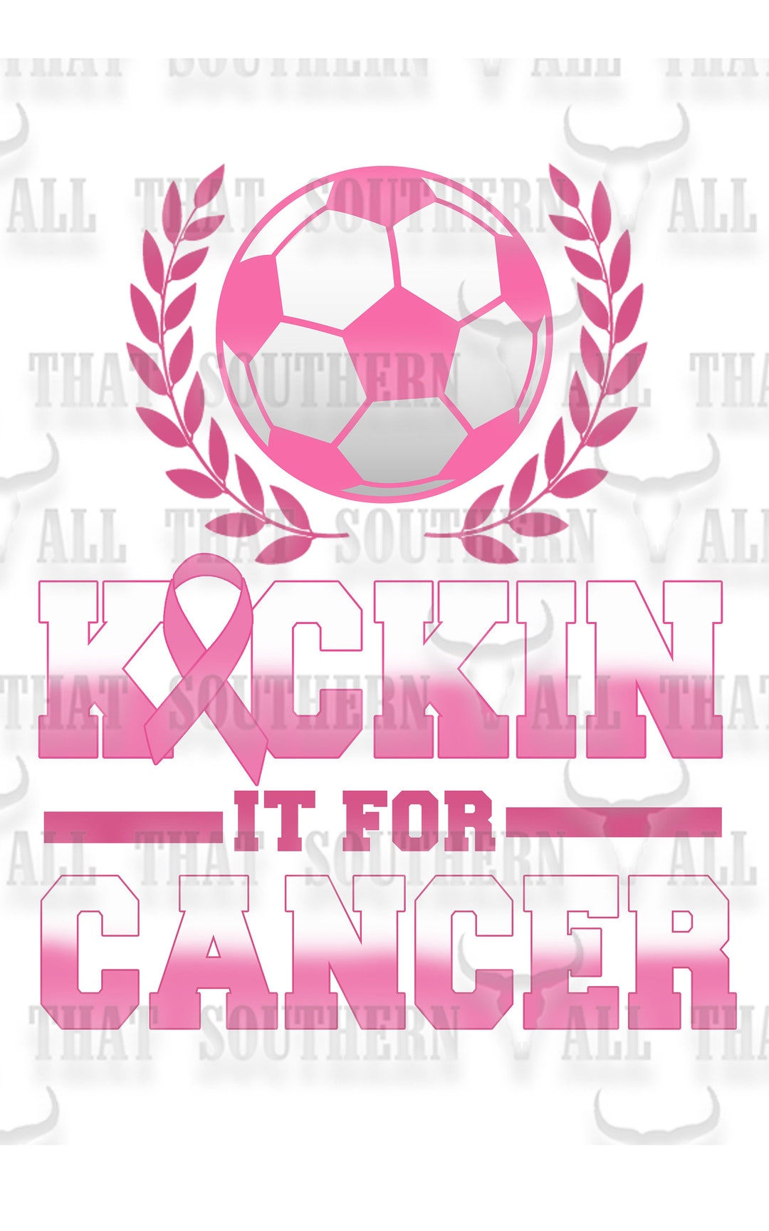 Kickin It for Cancer Png Soccer Breast Cancer Awareness - Etsy