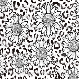 Leopard Print Sunflower Design PNG (digital download only)