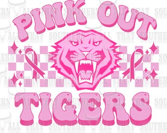 Pink Out Tigers png (digital download only)