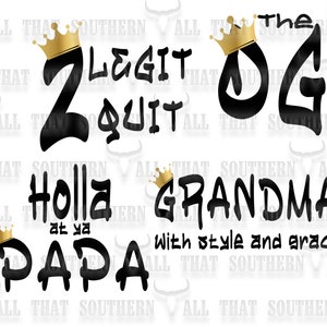 Notorious One/2 Legit 2 Quit png Part 2 Birthday Bundle (see listing for more) (digital download only) For Sublimation
