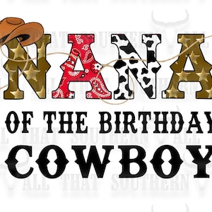 Nana Ocidental do Cowboy de Aniversário png (somente download digital)