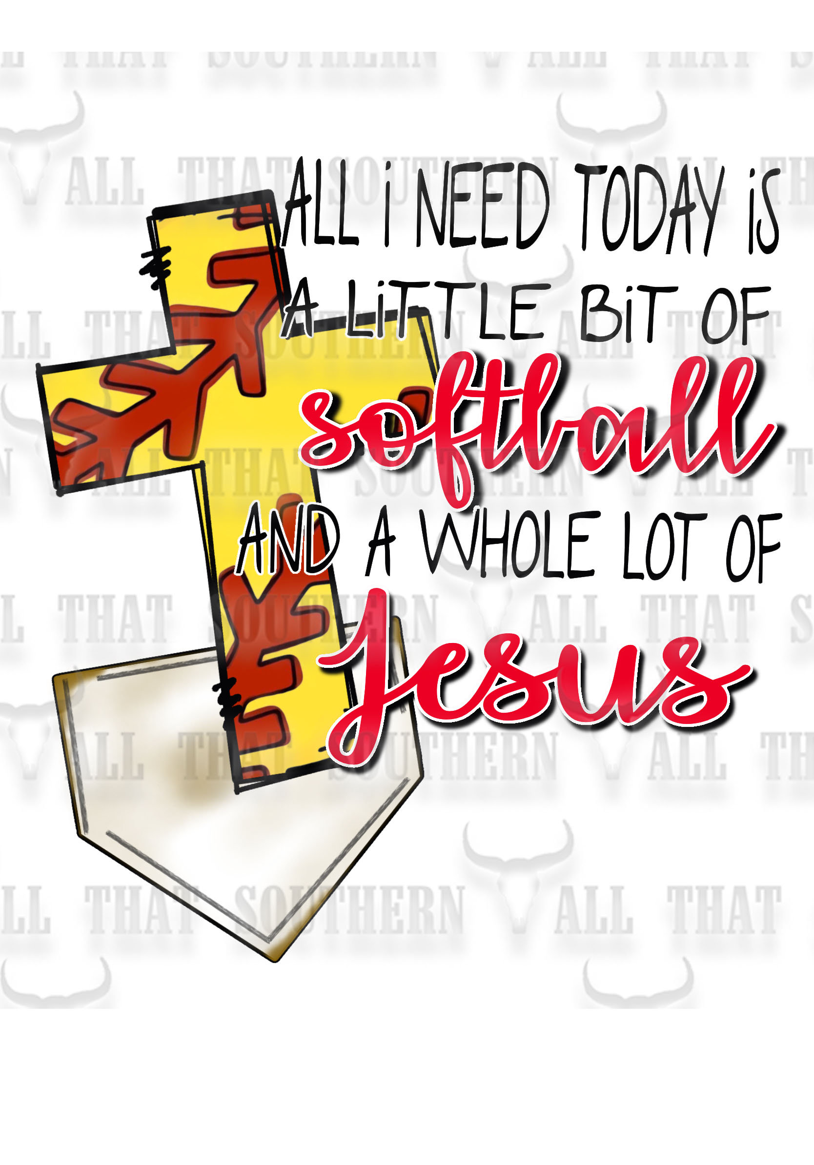 All I Need Is.......softball & Jesus Png (digital Download Only) - Etsy