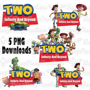 Two Infinity and Beyond Toy Story PNG (digital download only) 2nd Birthday