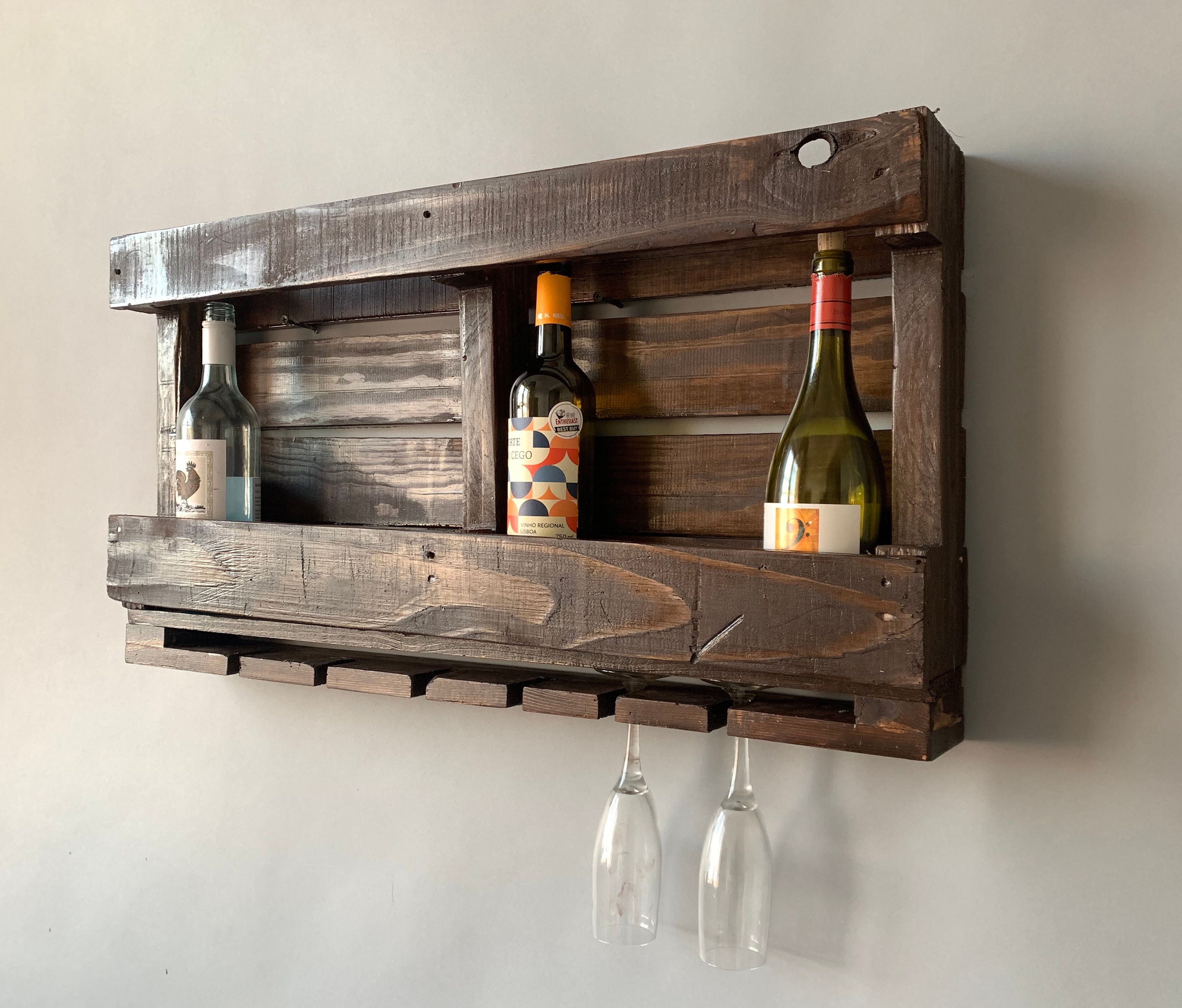 Handmade Reclaimed Wood Wine Rack - Etsy