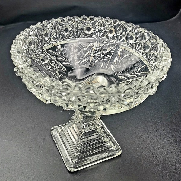 Daisy Pattern Cut Glass Etsy