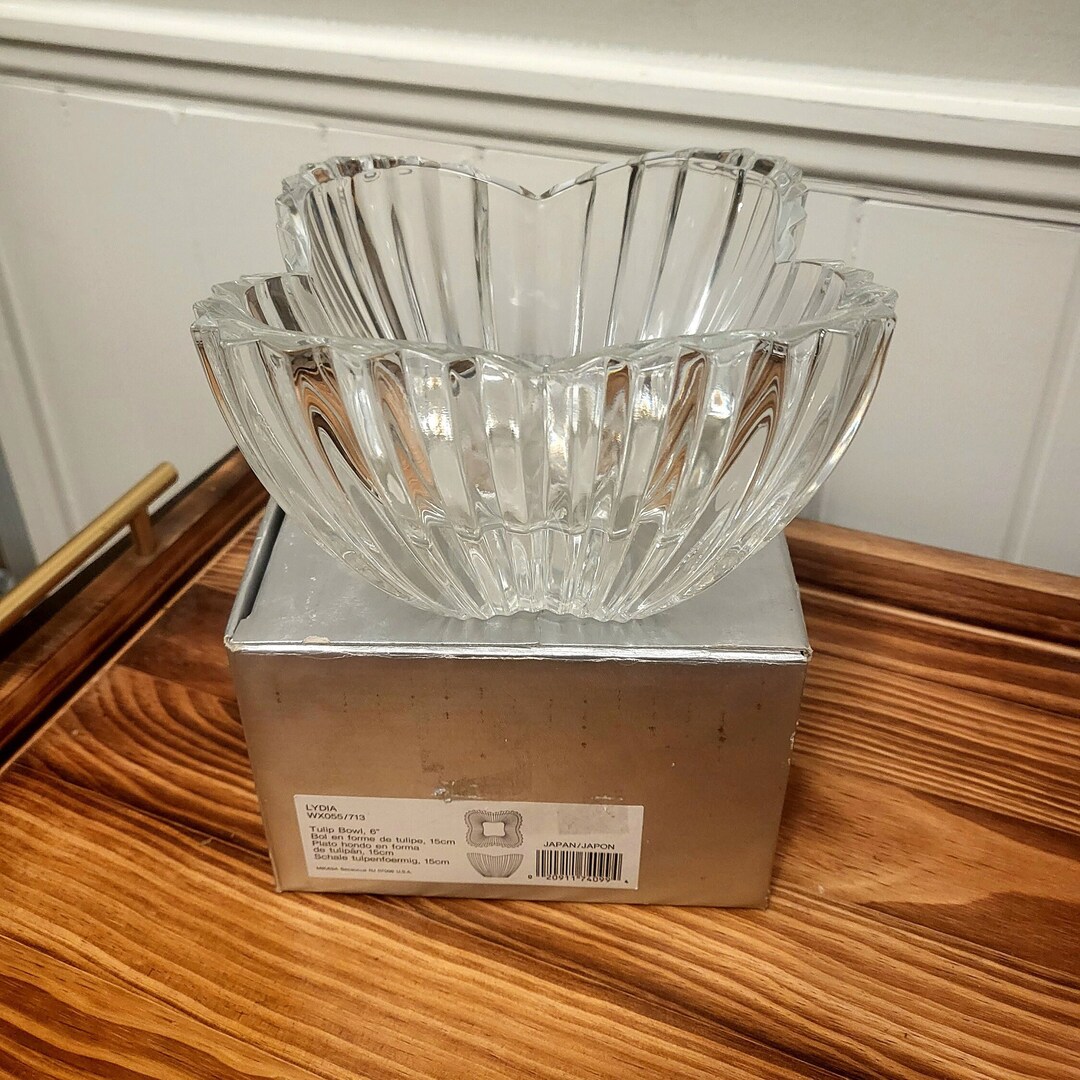Mikasa Crystal lydia Tulip Votive Potpourri Bowl Etsy