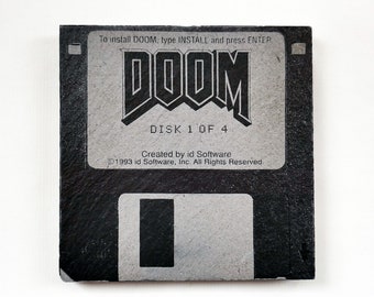 Retro Floppy Disks With Doom and Wolfenstein Labels - Etsy