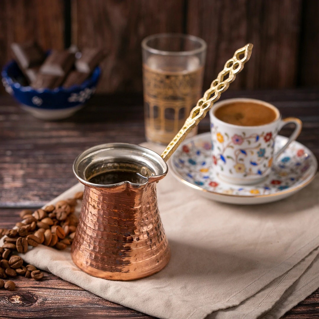 Silver-gold Brass Turkish Kettle/Metal Coffee Pot, For Home, Model Name...