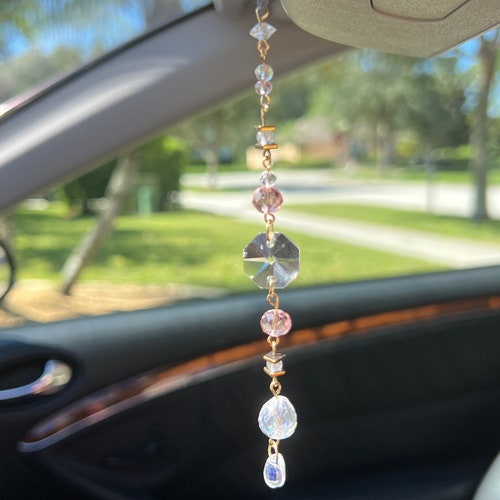 Dreamy Indie Car Charm Rear View Mirror Accessory Golden Etsy
