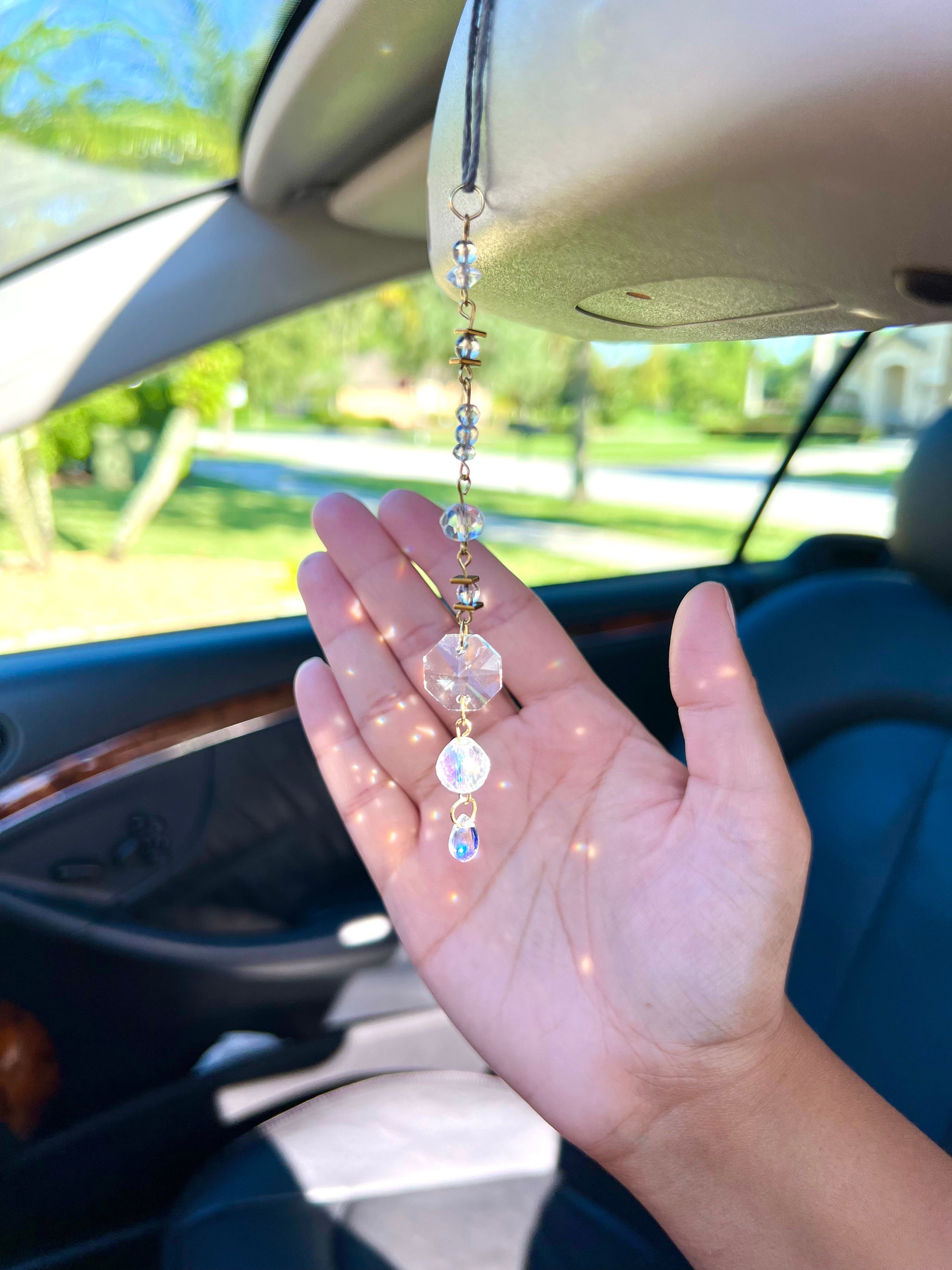 Beautiful Clear Sun Catcher Car Charm Elegant Light Etsy