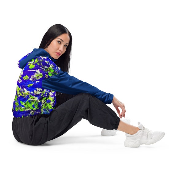 Flower Tree cropped windbreaker