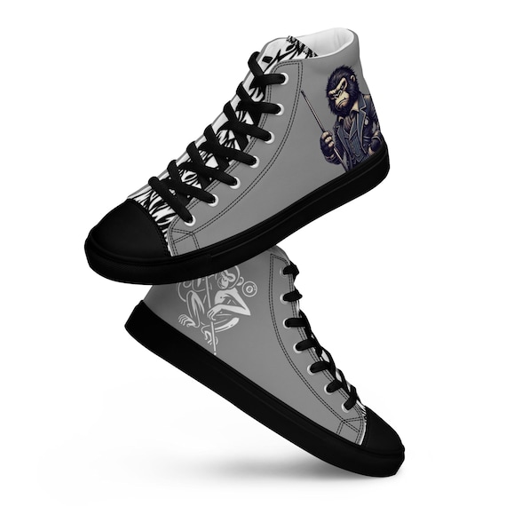 Pool Hall Munkiez collection - Pool Hall Bully Men’s high top canvas shoes