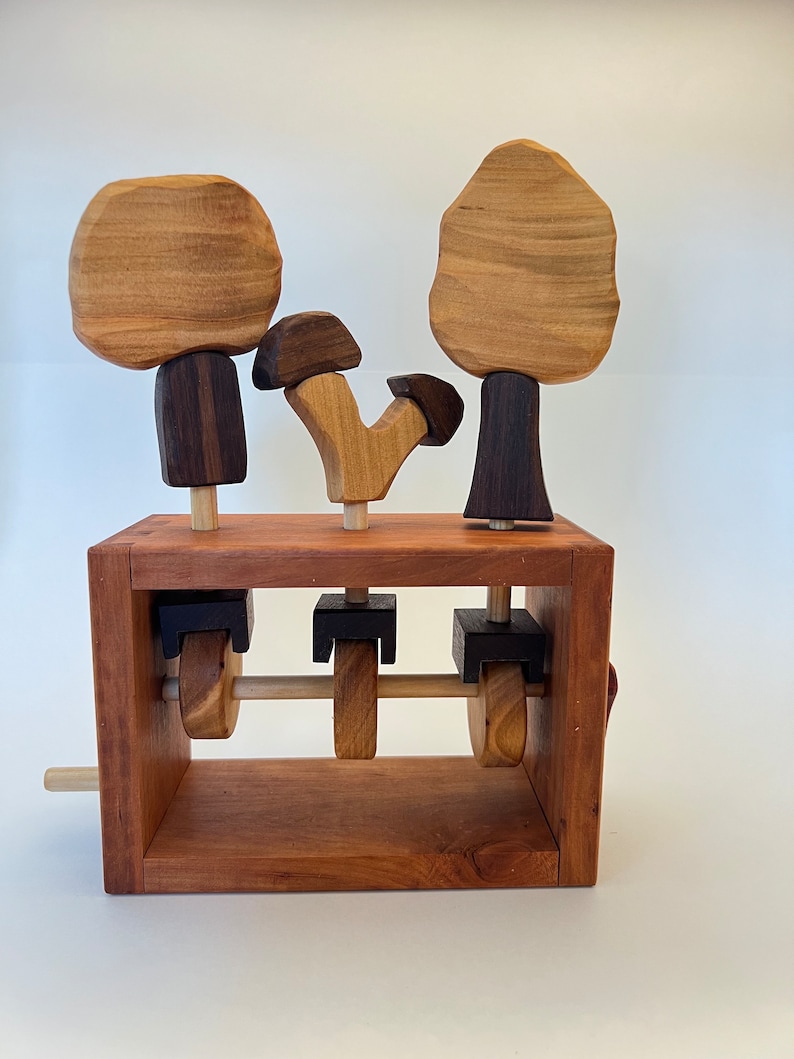 Wooden Automata Kinetic Toy - Mushrooms - Etsy UK