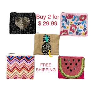 Buy Black Rainbow Stripe Beaded Fold Over Clutch Bag | Pink Pineapple