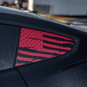 2015+ Mustang American Flag Side Window Calcomanías (par)