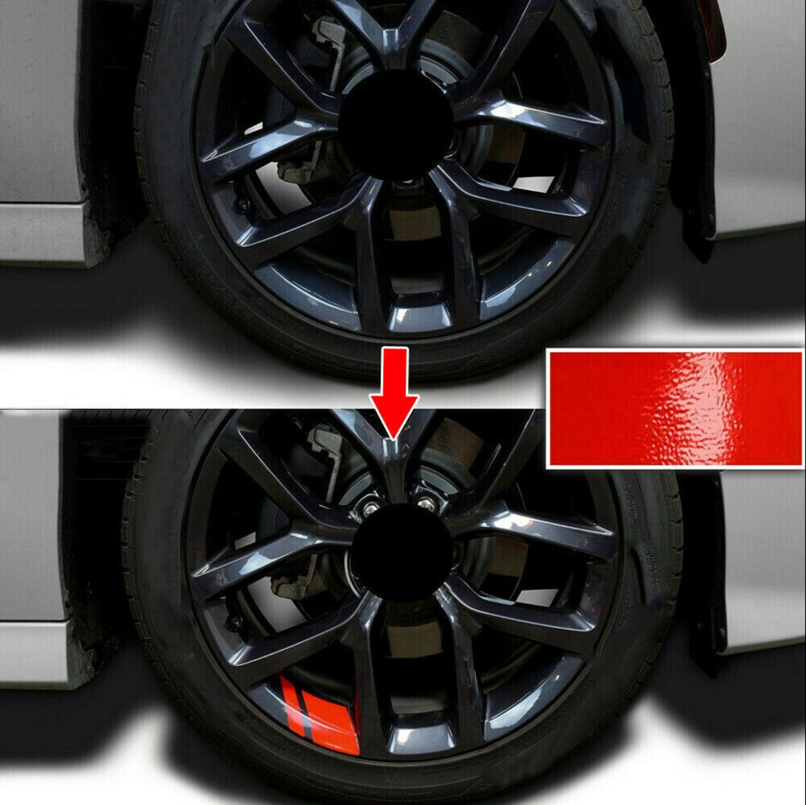 Car Rim Wraps 4pcs Car Wheel Rim Vinyl Decal Sticker Car Accessories for 16