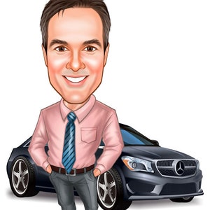 Get Custom Businessman Caricature, Female Boss, Funny Caricature, Money, Big Boss Caricature,Personalized Gift, Digital Download,For Him/Her