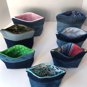 Upcyled Denim Zipper Pouch