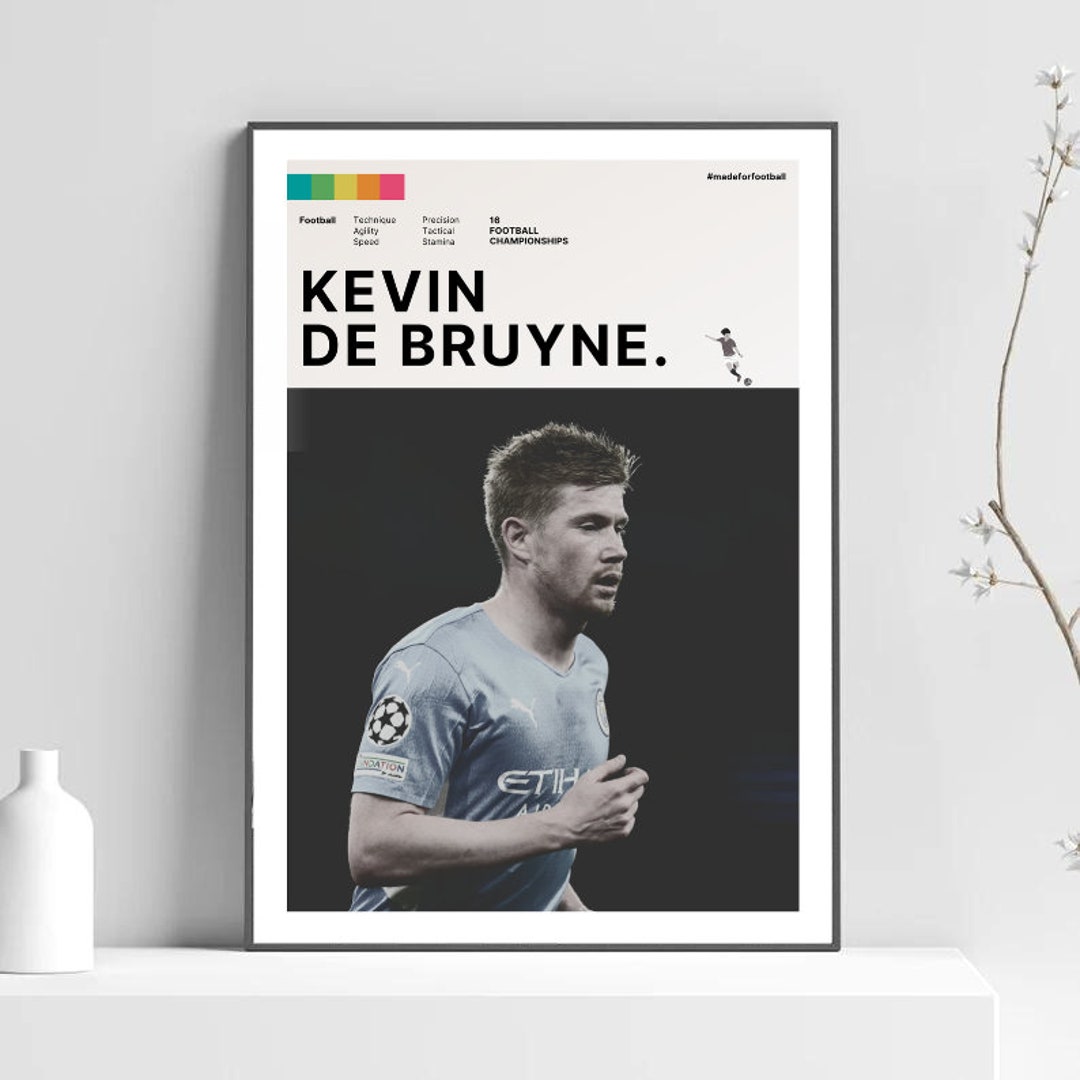 Kevin De Bruyne Inspired Portrait Print Vintage Look Art - Etsy