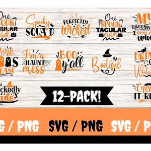 Halloween - SVG - PNG - 12 pack bundle