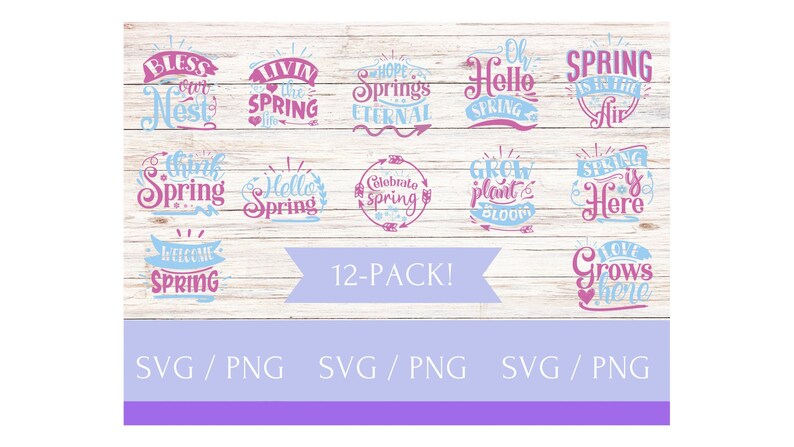 Spring Uniform Svg Spring - SVG - PNG - 12 Pack Bundle - Etsy
