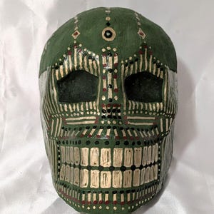 Calaveras - Priya - Mini Mask, Day of the Dead, Dia De los Muertos, bizarreries, décoration murale, art horrifique, halloween, art en papier mâché