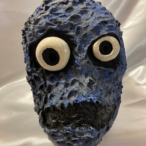 Monsters - Cookie - Mini Mask, decor, monsters, oddity, spooky, sculpture, art, horror, creepy, paper mache art, horror art, halloween
