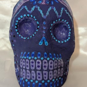 Calaveras - Libélula - Minimasker, Dag van de Doden, Dia De los Muertos, Suikerschedel, eigenaardigheden, decor, horrorkunst, halloween, papier-machékunst