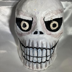 Boneyos - Crania - Mini masque, Halloween, jour des morts, décoration murale, tête de mort, effrayant, art horrifique, bizarrerie, art en papier mâché