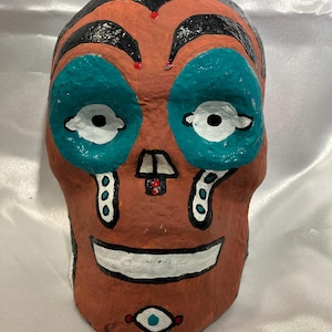 Collection d'art - Native Tribal - Mini Mask, décoration murale, Halloween, têtes de mort, bizarreries, art horrifique, art amérindien, art du papier mâché