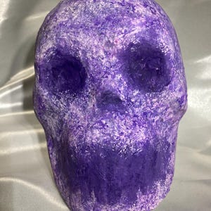 Boneyos - Lilas - Mini masque, Halloween, Jour des morts, décoration murale, tête de mort, art en papier mâché, art de l'horreur, bizarrerie