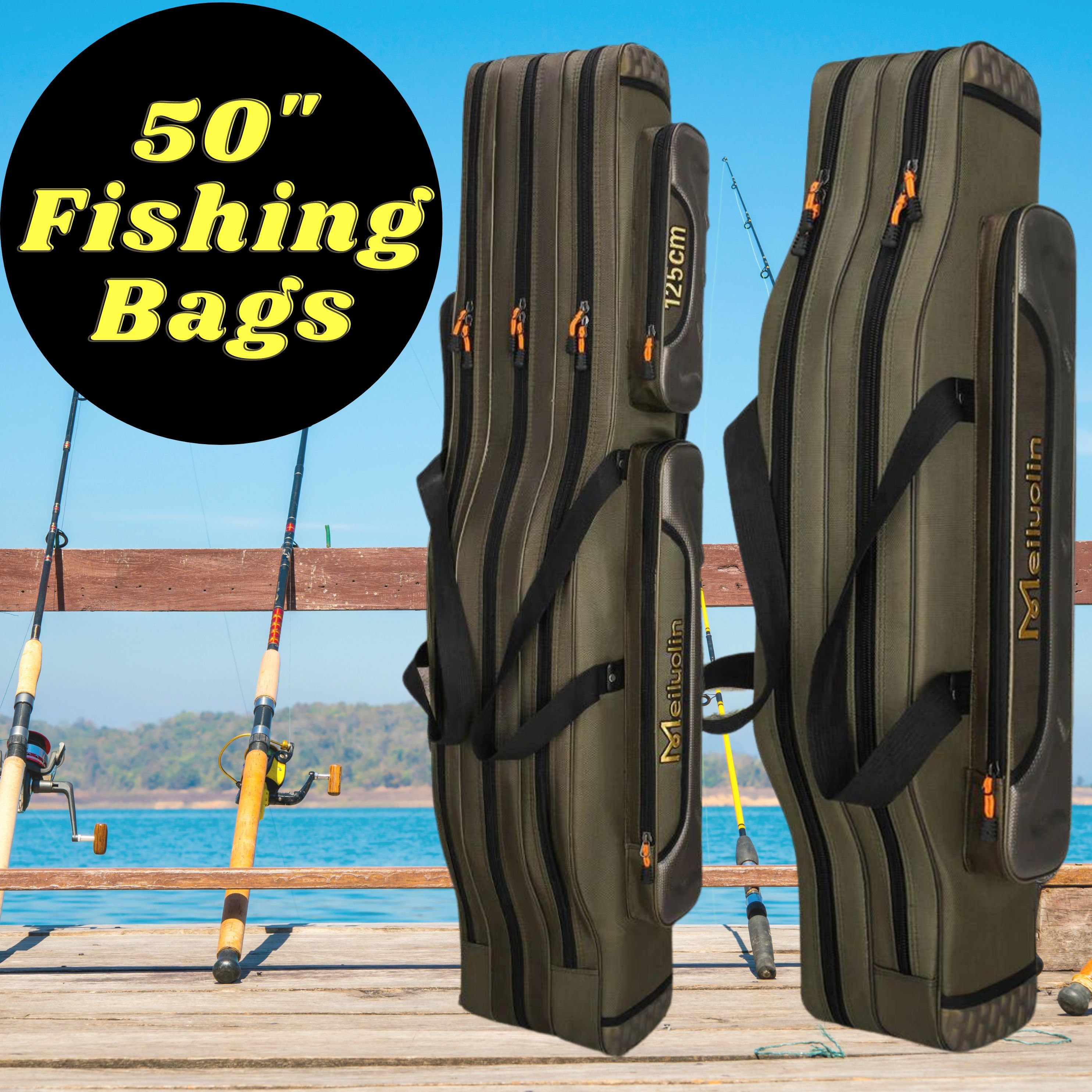 Fishing Bag Fishing Rod Bag Fishing Pole Bag 2 or 3 Layers Etsy