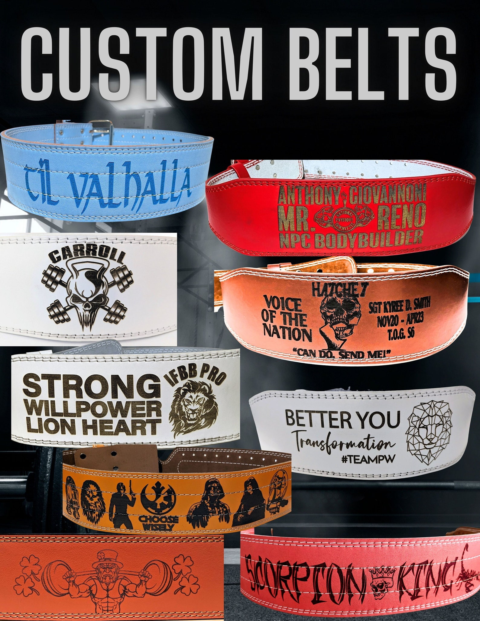 Custom Lifting Belt Custom Weightlifting Belt Engraved for Etsy