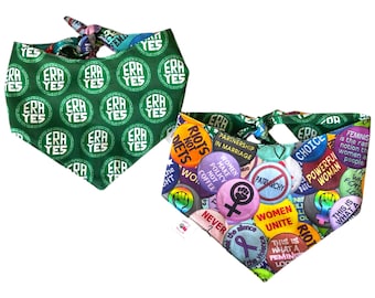 Feminist Protest, Dog Bandana, Reversible, Tie-On - ERA | Feminism | Women's Rights
