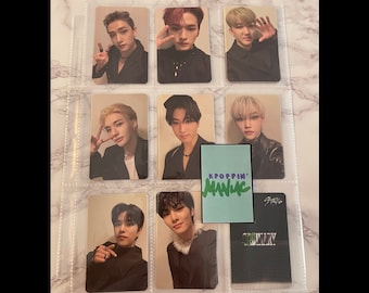 STRAYKIDS OFFICIAL PHOTOCARDS - Bang Chan Lee Know Changbin Hwang Hyunjin Han Jisung Felix Seungmin Yang Jeongin I.N - Black Oddinary PCs