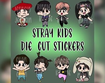 STRAY KIDS STICKERS - Die Cut - Chibi Bang Chan Lee Know Changbin Hyunjin Han Felix Seungmin Jeongin I.N