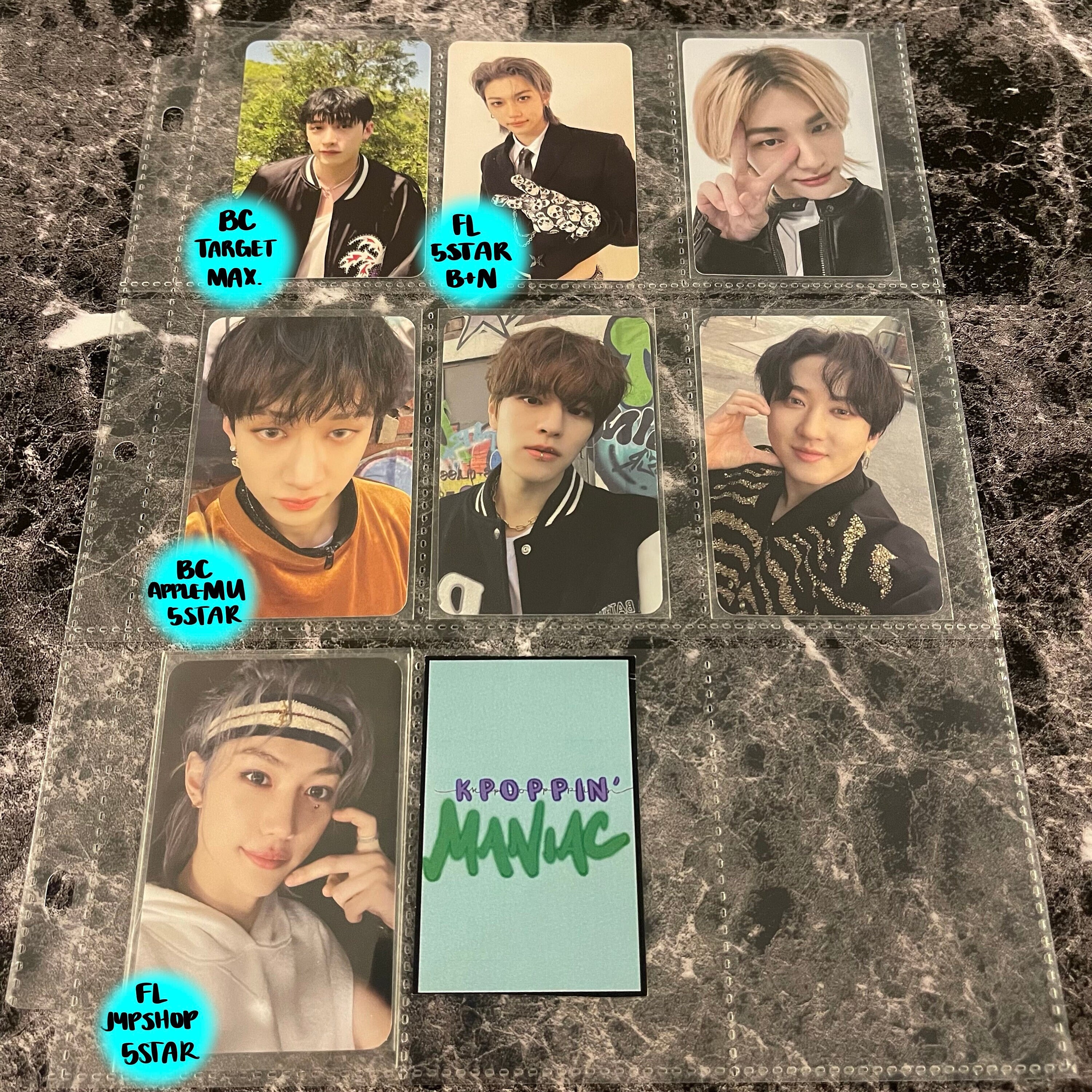 STRAYKIDS OFFICIAL PHOTOCARDS - Bang Chan Changbin Hyunjin Felix 