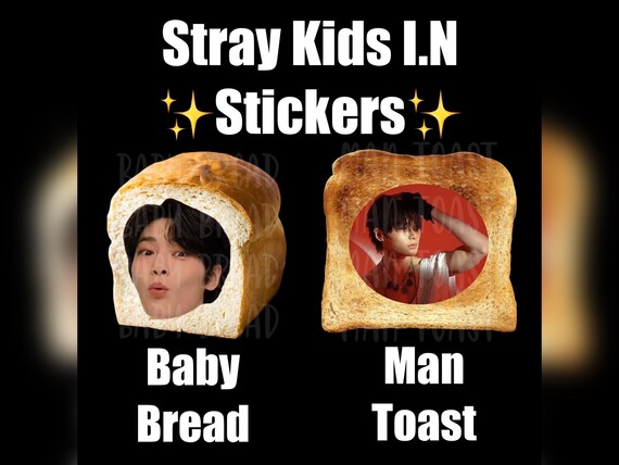 STRAY KIDS STICKERS - Die Cut - Yang Jeongin I.N - Baby Bread Man