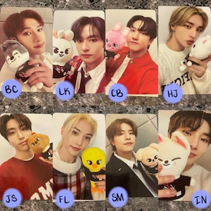 STRAYKIDS OFFICIAL PHOTOCARDS - Rockstar Pob - Kmstation R2 - Skzoo - Bangchan Lee Know Changbin Hyunjin Han Felix Seungmin I.N Jeongin