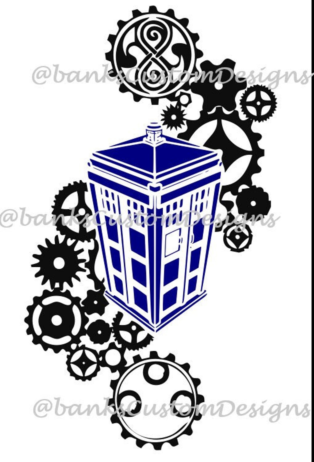 Tardis and Gears SVG Etsy