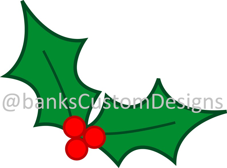 Holly SVG - Etsy